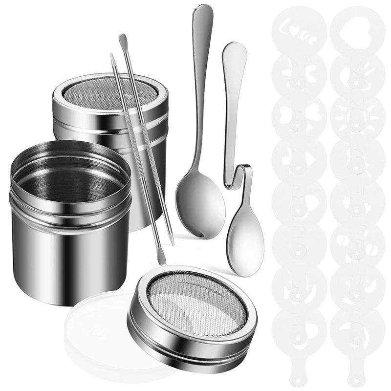 Coffee Stencil Art - 22PCS Reusable Coffee Decorating Stencils Coffee