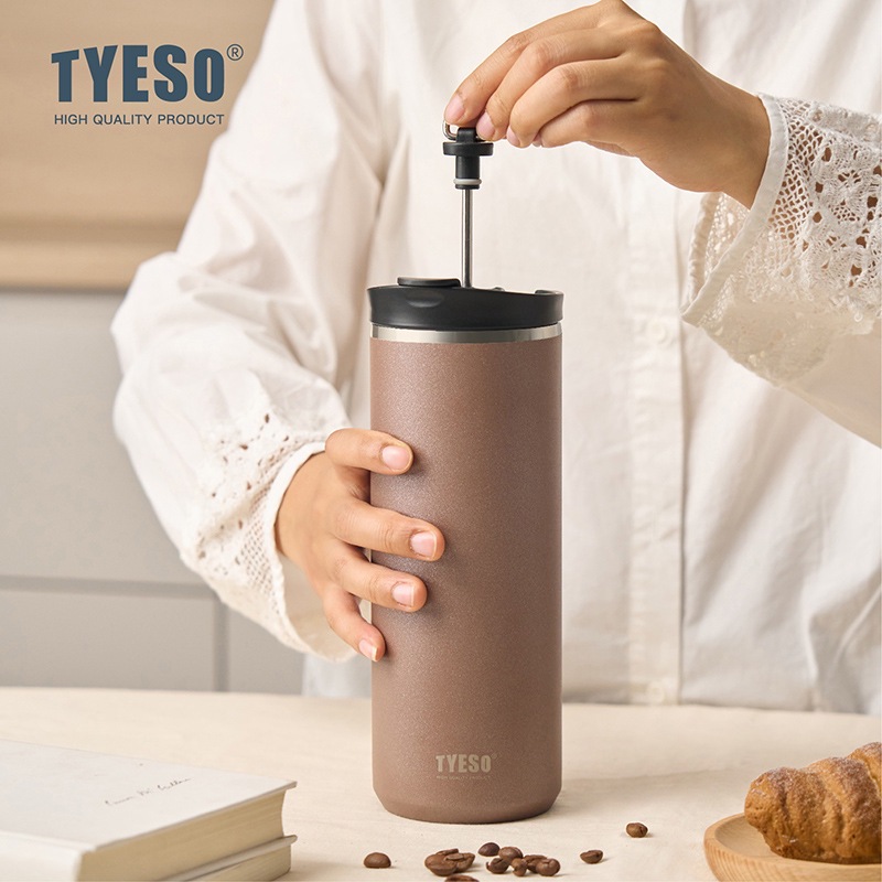 French Press Glass - TYESO 600ML Outdoor Handmade Coffee Cup