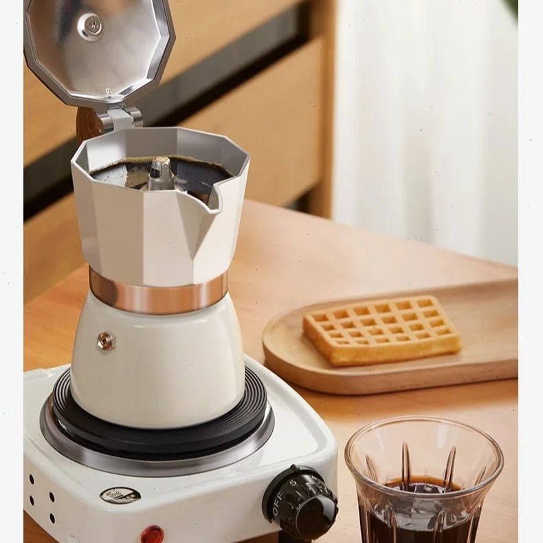 Coffee Tea Chocolate - Round-bottomed Moka Pot Single Valve Small
