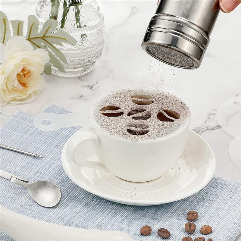 22PCS Reusable Coffee Decorati - огляд і ціна Coffee Stencil Art