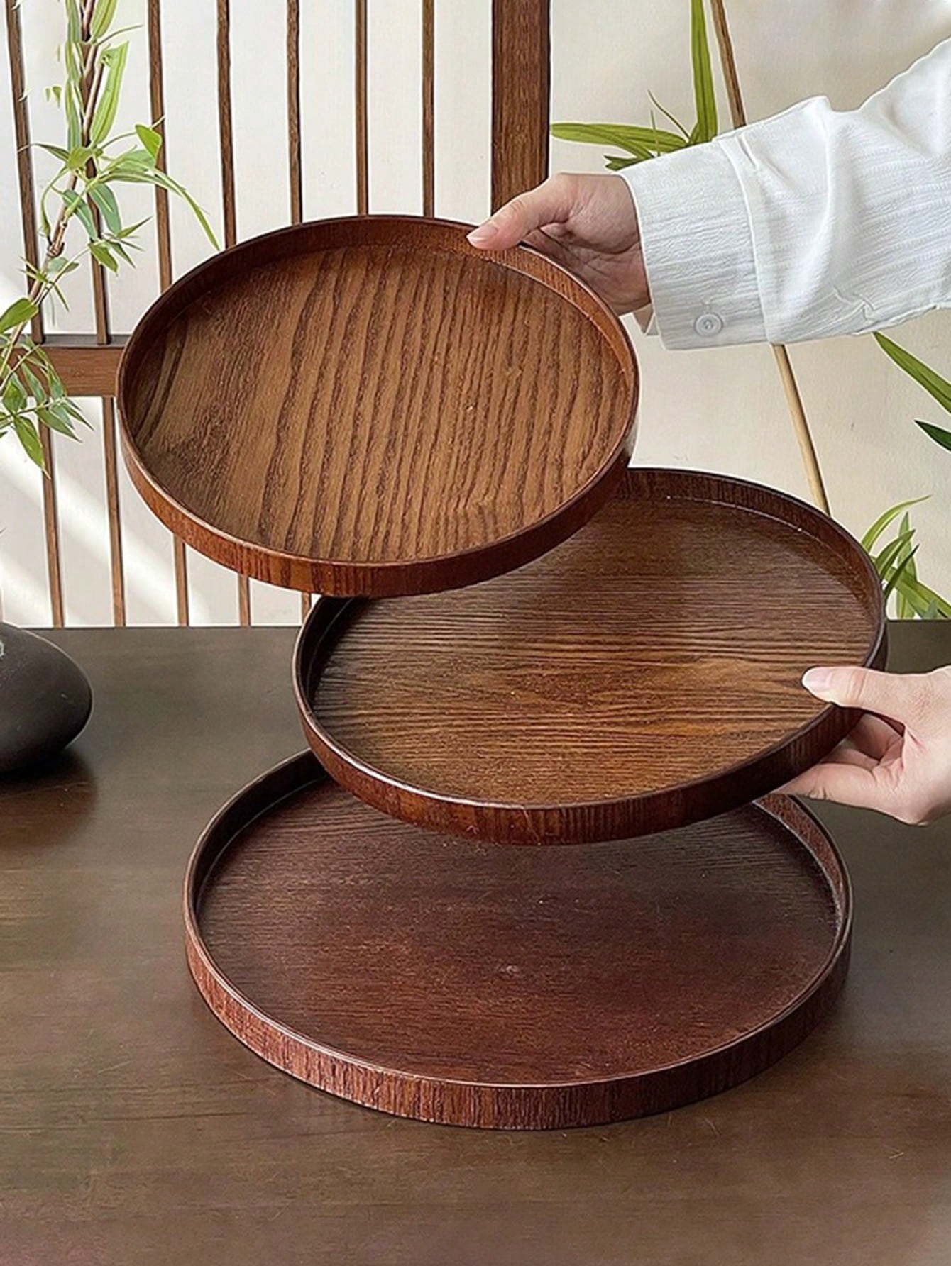 1pc/3pcs Natural Wooden Servin - огляд і ціна Coffee Tea Organizer