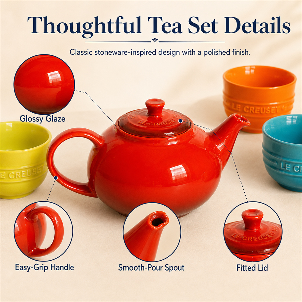 5 Set Le Creuset Chip-Resistan - огляд і ціна Coffee Tea Organizer