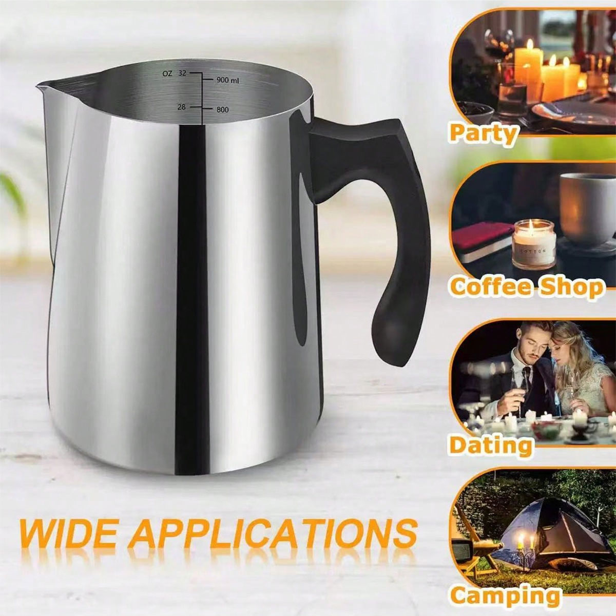 304 Stainless Steel Coffee Lat - огляд і ціна Barista Milk Jug