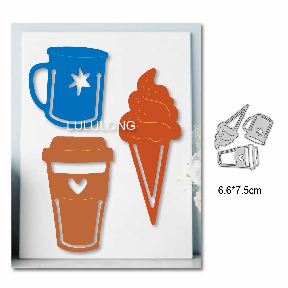 2025 Metal Cutting Dies Scrapb - огляд і ціна Coffee Stencil Art