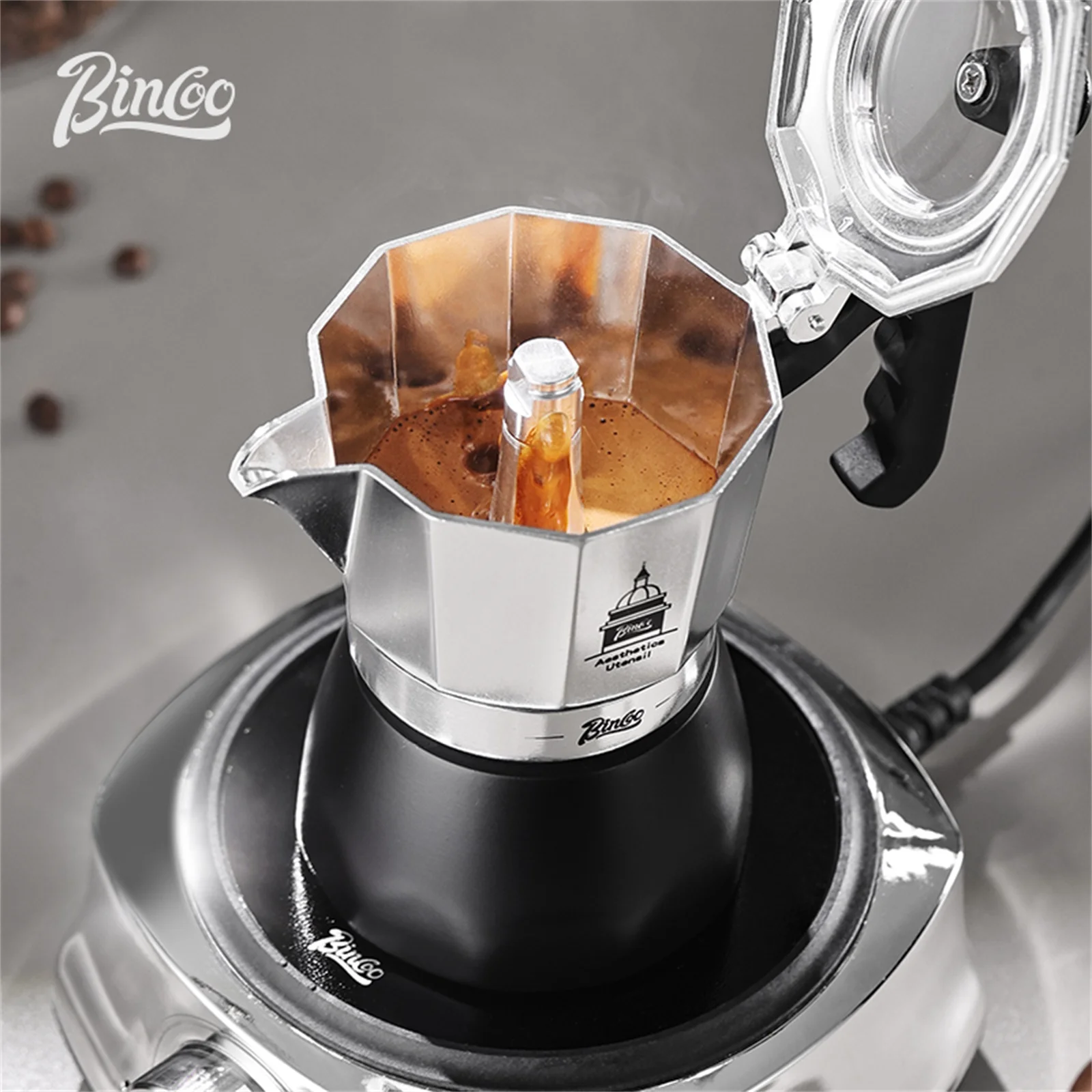 BINCOO Double Valve Moka Pot，E - огляд і ціна Coffee Tea Chocolate
