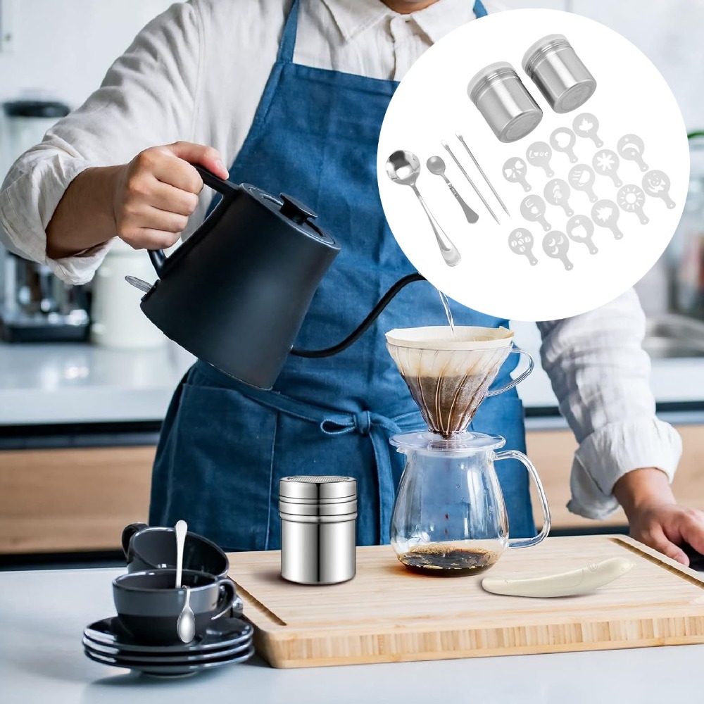 Stainless Steel Latte Art Pen  - огляд і ціна Coffee Stencil Art