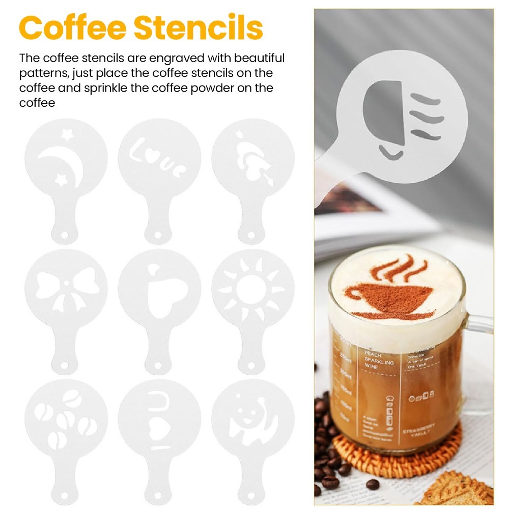 Stainless Steel Latte Art Pen  - огляд і ціна Coffee Stencil Art