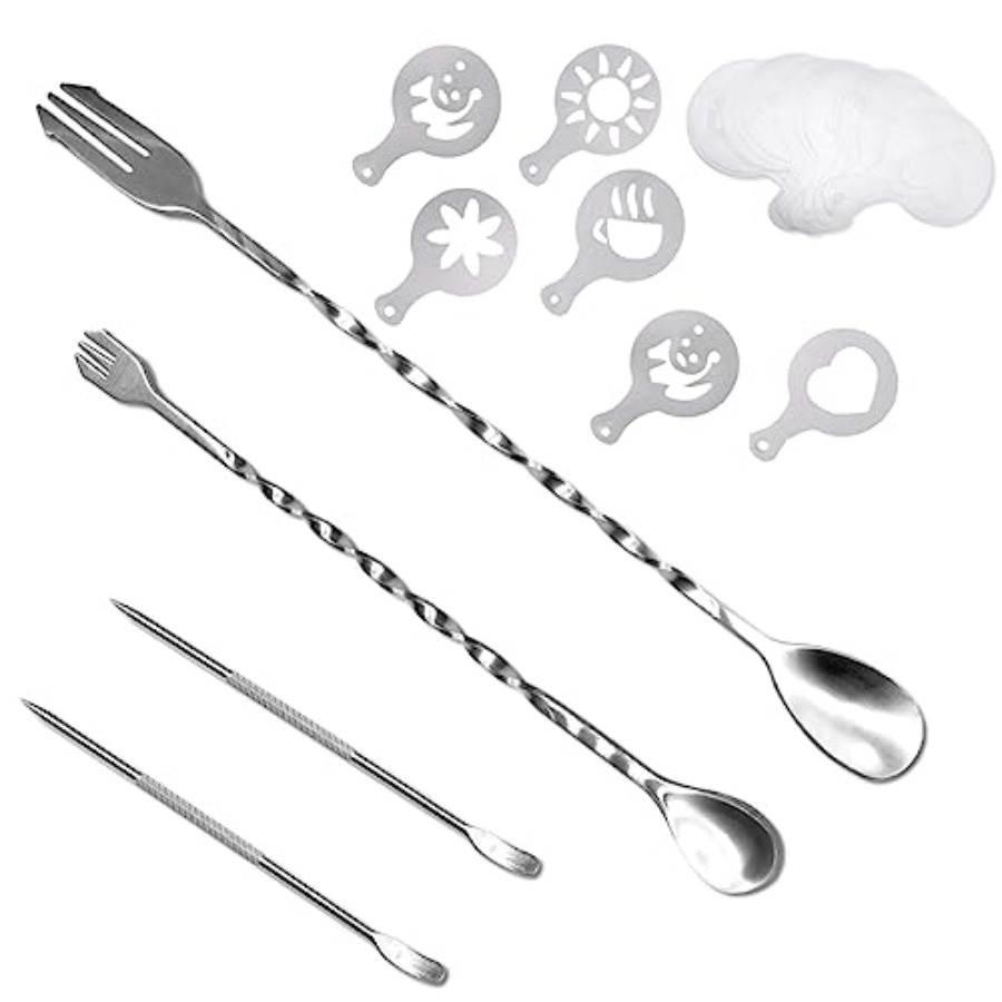 36 Pcs Coffee Art Maker Set, 3 - огляд і ціна Coffee Stencil Art
