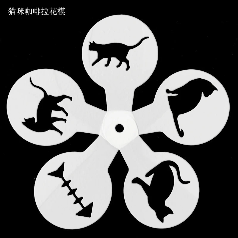 5Pcs DIY Coffee Latte Art Sten - огляд і ціна Coffee Stencil Art