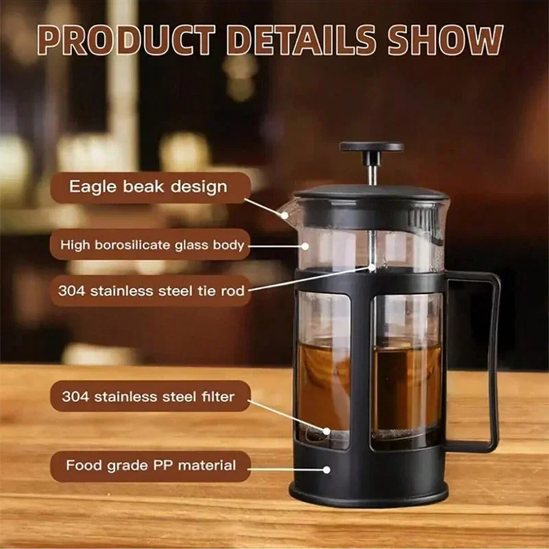 Coffee French Press Pot With F - огляд і ціна French Press Glass