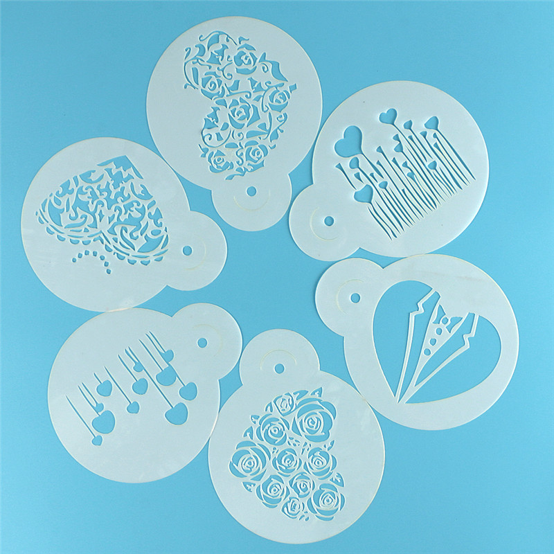 Aomily 6pcs/Set Valentine's Da - огляд і ціна Coffee Stencil Art
