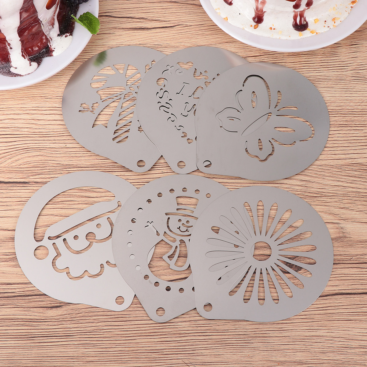 1Set Coffee Stencils Stainless - огляд і ціна Coffee Stencil Art