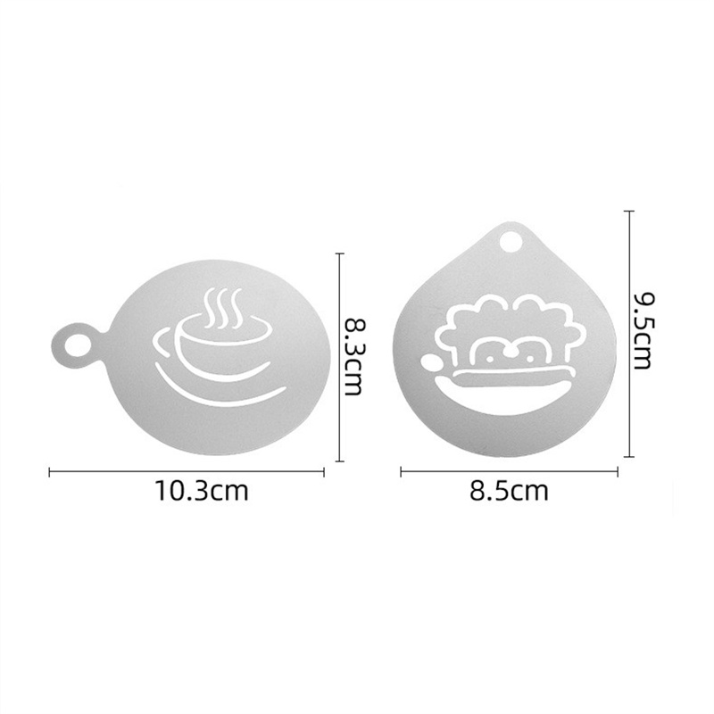 12pcs Stainless Steel Cafe Foa - огляд і ціна Coffee Stencil Art