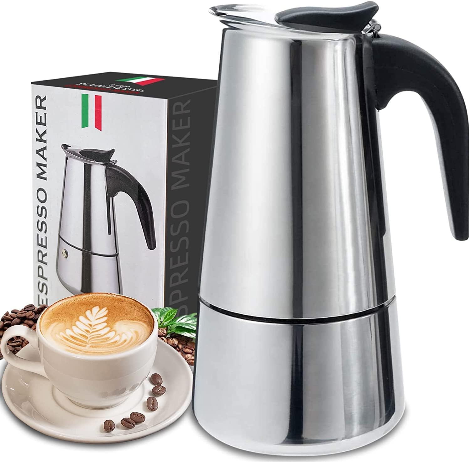 4/6/9 Cups Moka Pot Caffe Mach - огляд і ціна Coffee Tea Chocolate