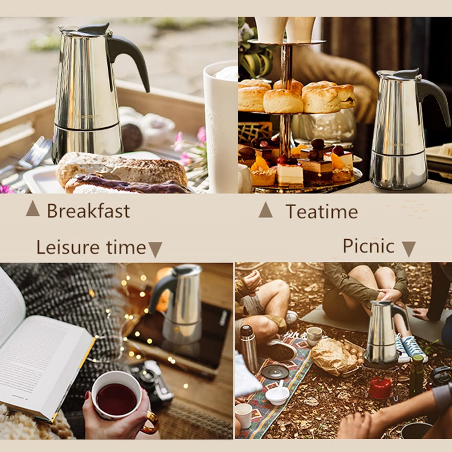 4/6/9 Cups Moka Pot Caffe Mach - огляд і ціна Coffee Tea Chocolate