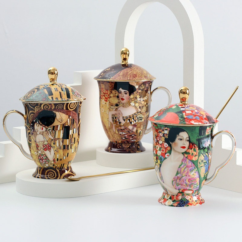 European Ceramic Mug with Lid  - огляд і ціна Coffee Tea Chocolate