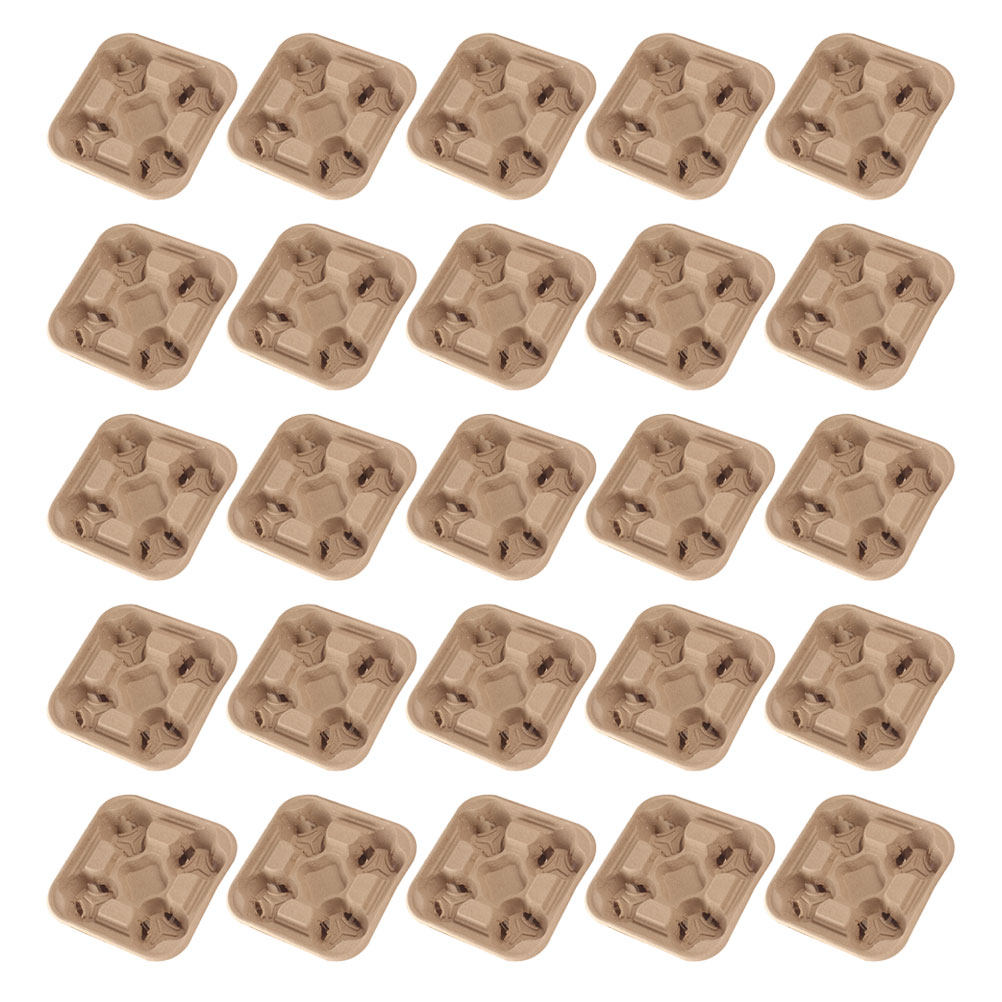 25Pcs Four-Cup Paper Pulp Hold - огляд і ціна Coffee Tea Holder