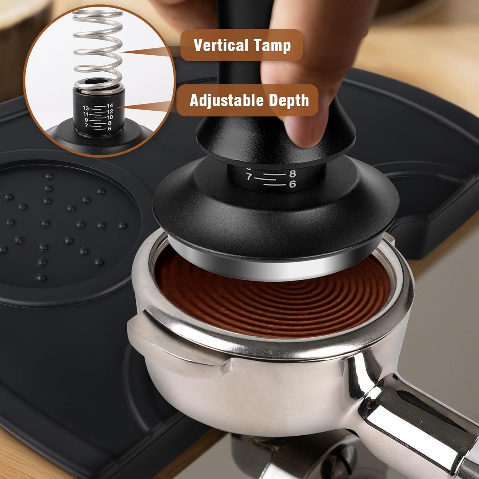 51mm Coffee Tamper Set 22PCS E - огляд і ціна Coffee Stencil Art
