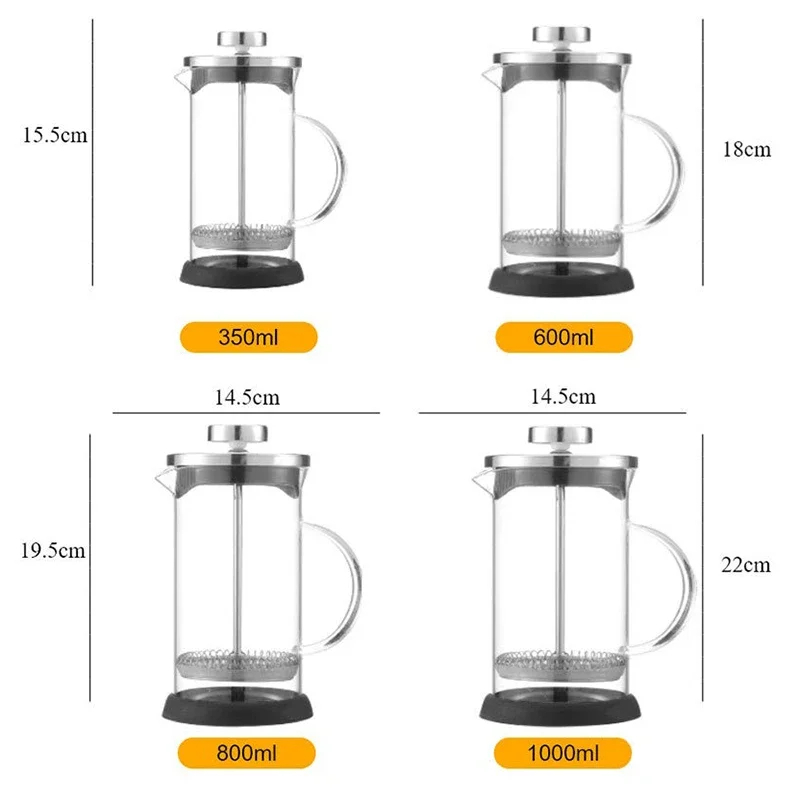 350-1000ML French Press Coffee - огляд і ціна French Press Glass