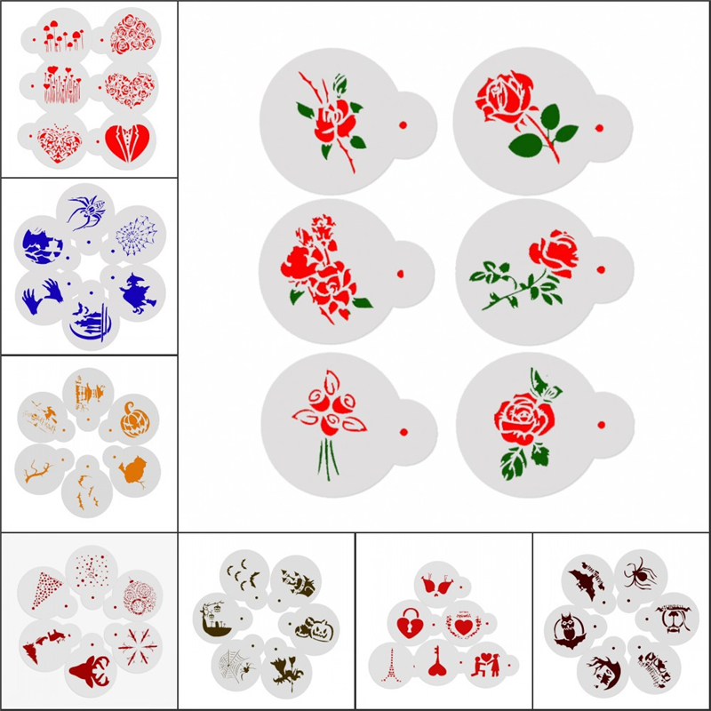 Aomily 6pcs/Set Special Variou - огляд і ціна Coffee Stencil Art