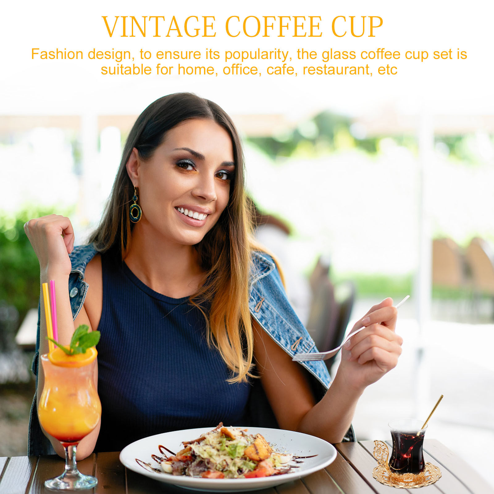 1Set Glass Coffee Cup Set Prem - огляд і ціна Coffee Tea Chocolate