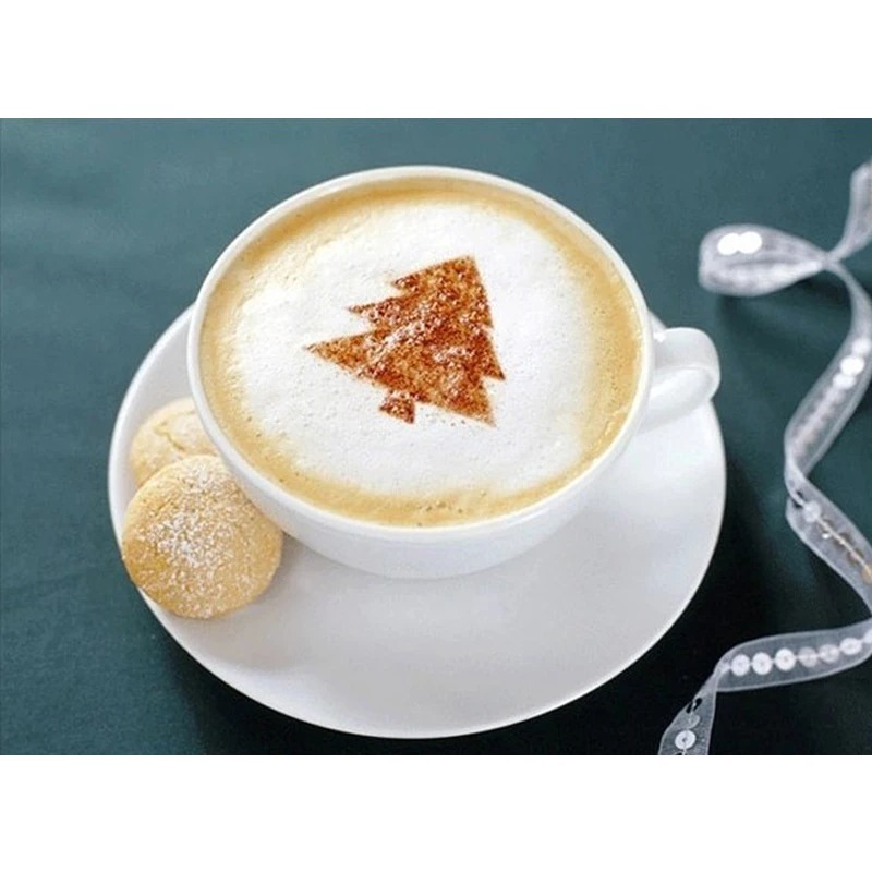 16Pcs Coffee Art Stencils Bari - огляд і ціна Coffee Stencil Art